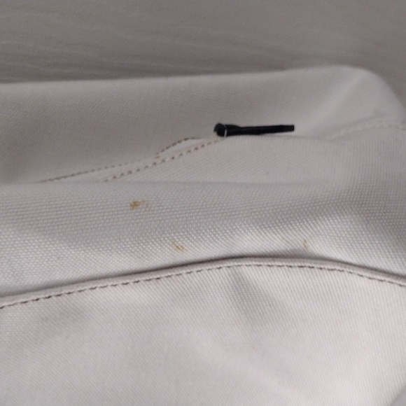 Samantha Thavasa DELUXE Shoulder Bag White Canvas 2 ways Tote Handbag - Picture 9 of 17